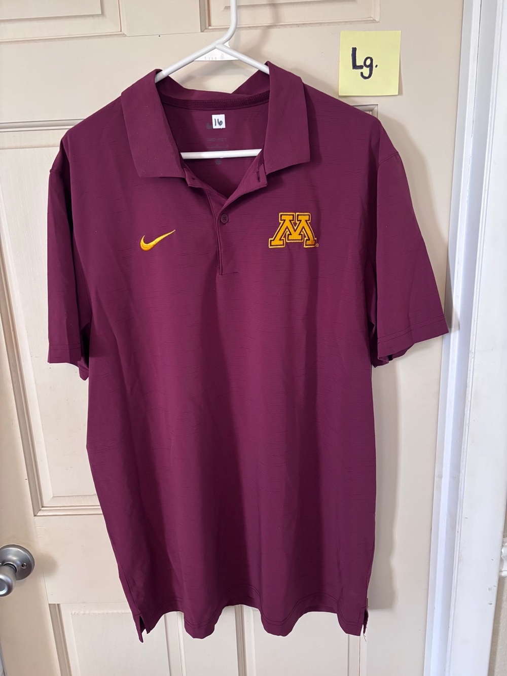 Nike MINNESOTA GOPHERS Sideline Coaches Dri-Fit Performance Polo